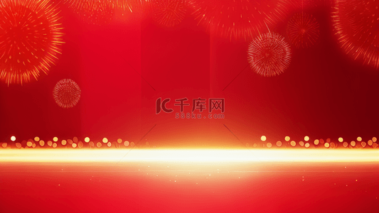 春节背景图片_红色元旦庆祝烟花背景