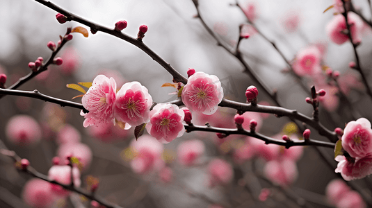 杭州植物园盛开的梅花