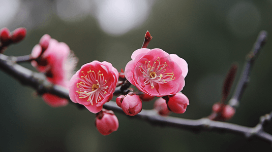 杭州植物园盛开的梅花