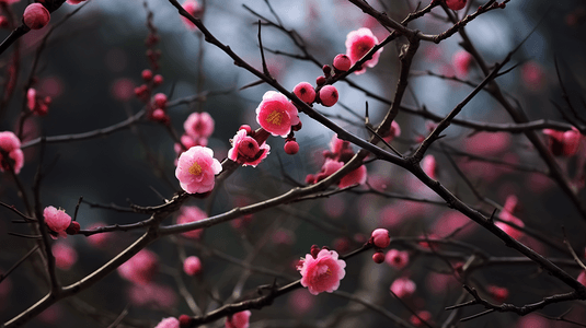 盛开的梅花摄影照片_杭州植物园盛开的梅花