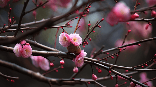 杭州植物园盛开的梅花