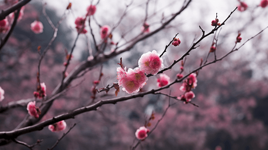 盛开的梅花摄影照片_杭州植物园盛开的梅花