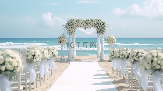 婚庆旺季海滩婚礼装饰19