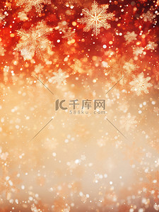 新春背景图片_雪花红色和金色背景新年新春14