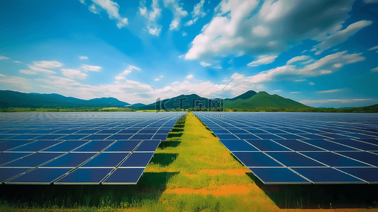发电站背景图片_科技可再生能源太阳能发电站