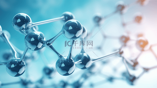 科技水背景图片_蓝色分子结构背景11