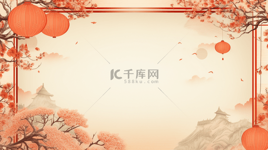新年喜庆背景边框背景图片_中国风新年春节装饰边框背景27