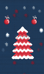 红白简约背景图片_圣诞节蓝白红毛线针织纹理背景