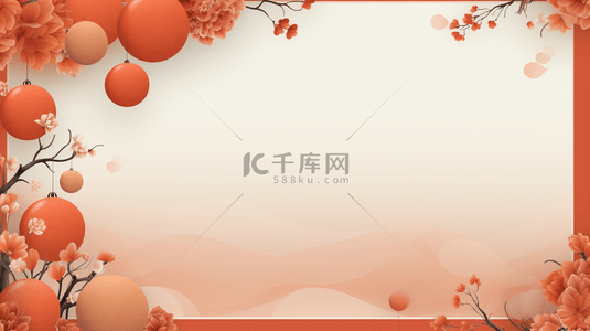 中国风新年春节装饰边框背景8
