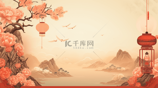中国风新年春节装饰边框背景18