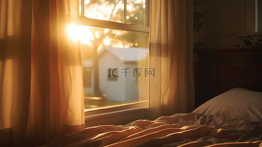 晨光透过卧室的窗户4