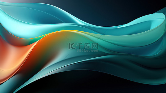 商务科技背景蓝色背景图片_绿色螺旋的抽象蓝色背景15