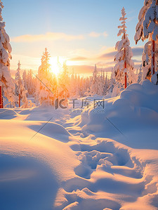 冬季雾蒙蒙的雪山1