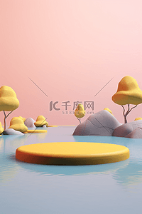 双十一背景卡通背景图片_c4d立体双十一背景卡通风格