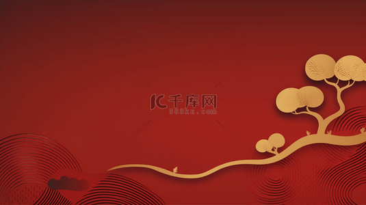 圆底纹背景图片_中国风红色新年通用背景