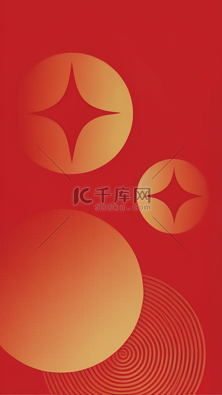 中国风红色新年通用底纹背景1