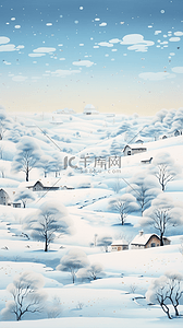 唯美冬天冬季大雪大寒场景背景