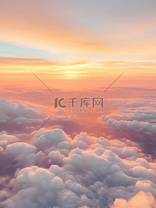 夕阳云朵背景图片_美丽的日落天空云朵17