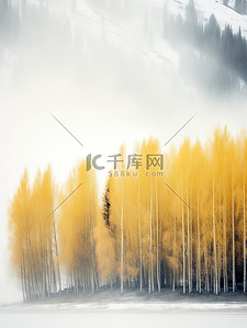 冬季背景图片_美丽的冬季树木湖泊背景13