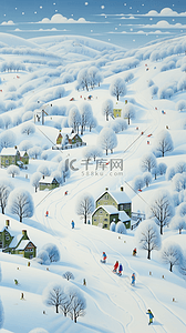 冬季冬季背景背景图片_唯美冬天冬季大雪大寒场景背景