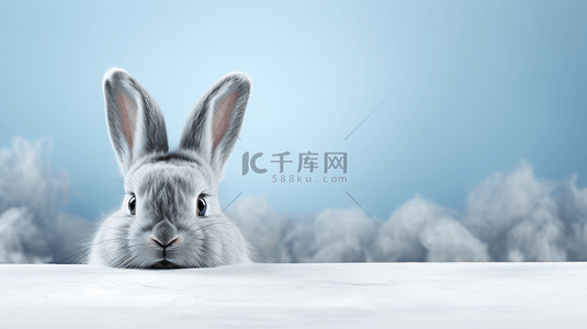 可爱兔子背景图片_宠物可爱小兔子萌宠电商促销背景