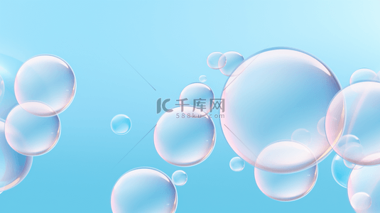透明彩色泡泡创意背景11