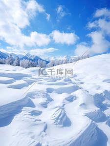 冬天背景图片_雪景晶莹剔透雪山冬天7