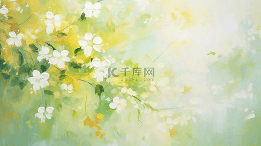 ,花卉背景图片_清新油彩质感柠檬黄花朵花卉花丛油画背景