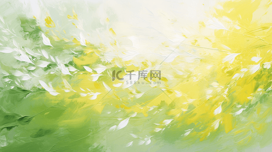 颜料油画背景图片_明亮黄绿色质感水彩笔触油画油彩纹理底纹