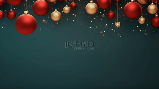 彩色圣诞吊球装饰背景6