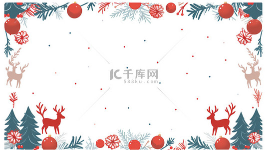 圣诞节背景图片_圣诞元素可爱的边框16