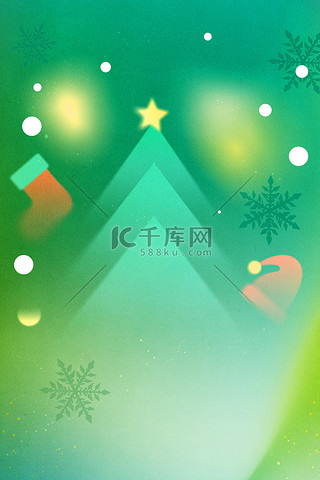 圣诞节背景图片_圣诞节圣诞树绿色简约背景