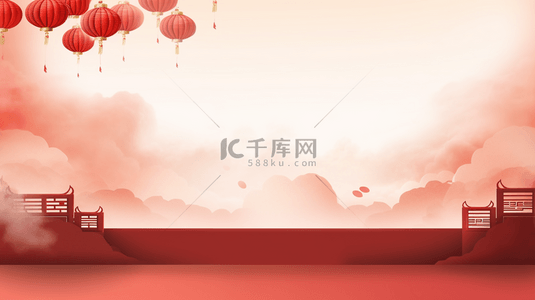 红色中国风喜庆创意背景14