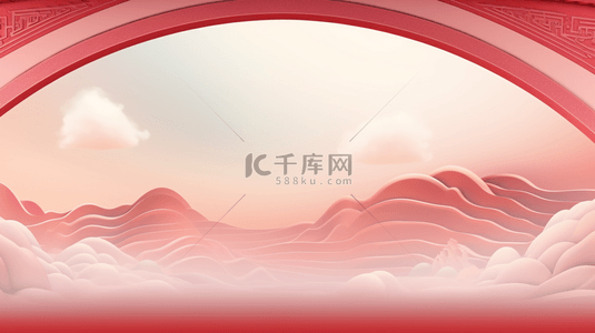 红色中国风喜庆创意背景3