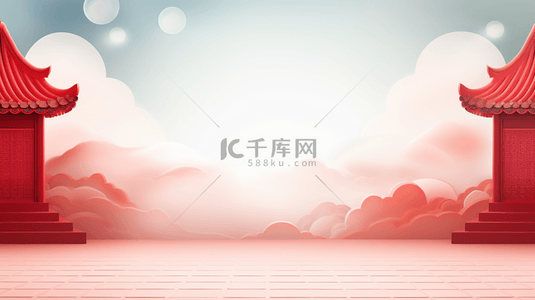 红色中国风喜庆创意背景15