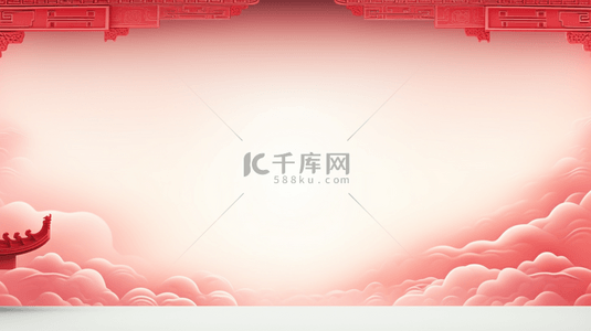 祥云背景图片_红色中国风喜庆创意背景8