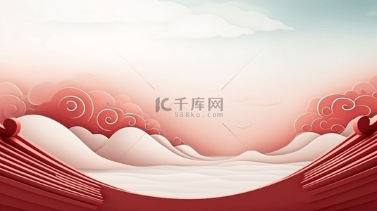 红色中国风喜庆创意背景4