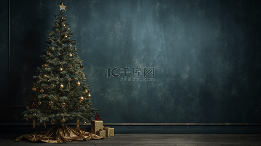 黑色创意大气背景图片_黑色系圣诞树商务创意背景36