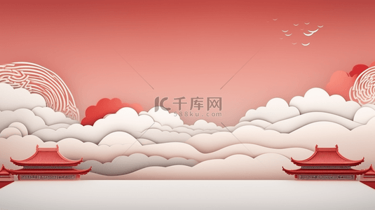 红色中国风喜庆创意背景11