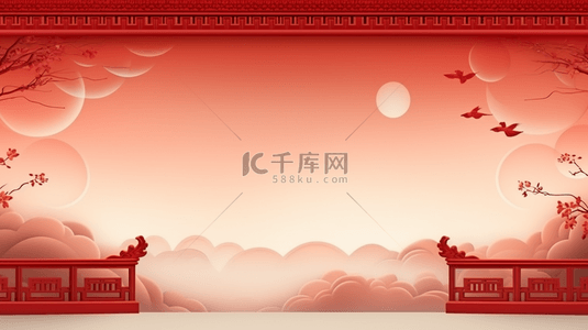 红色中国风喜庆创意背景21