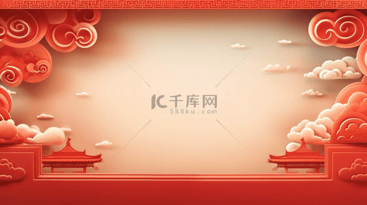 红色中国风喜庆创意背景5