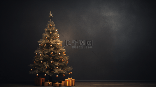 圣诞背景图片_圣诞树简约造型创意背景12