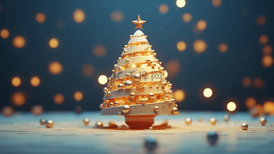 彩色吊球装饰圣诞树背景18