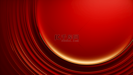中国红底色中的金色圆圈展示框背景6