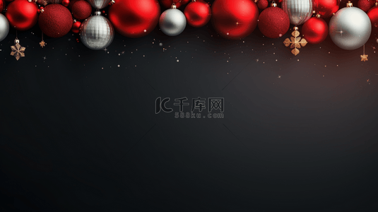 圣诞节背景背景图片_灯光闪闪的圣诞吊球装饰背景17