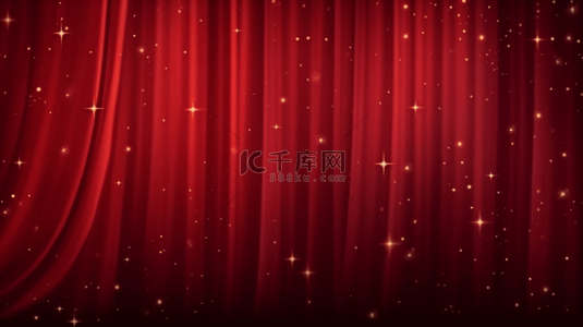 舞台幕布背景背景图片_喜庆新年红色帷幕背景
