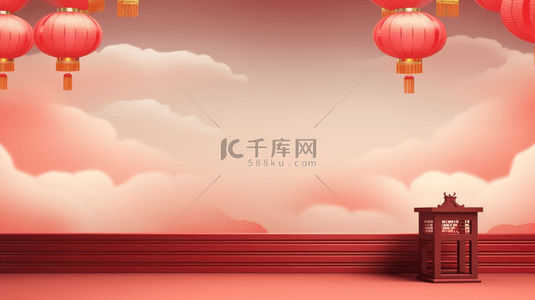 中国风祥云喜庆简约背景1