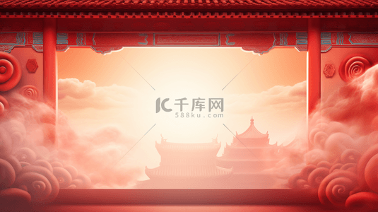 中国风祥云喜庆简约背景5