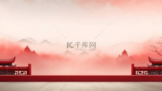 中式背景背景图片_中国风祥云喜庆简约背景7