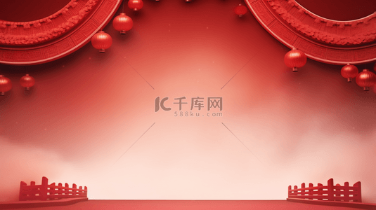 中国风祥云喜庆简约背景23